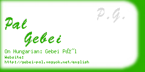 pal gebei business card